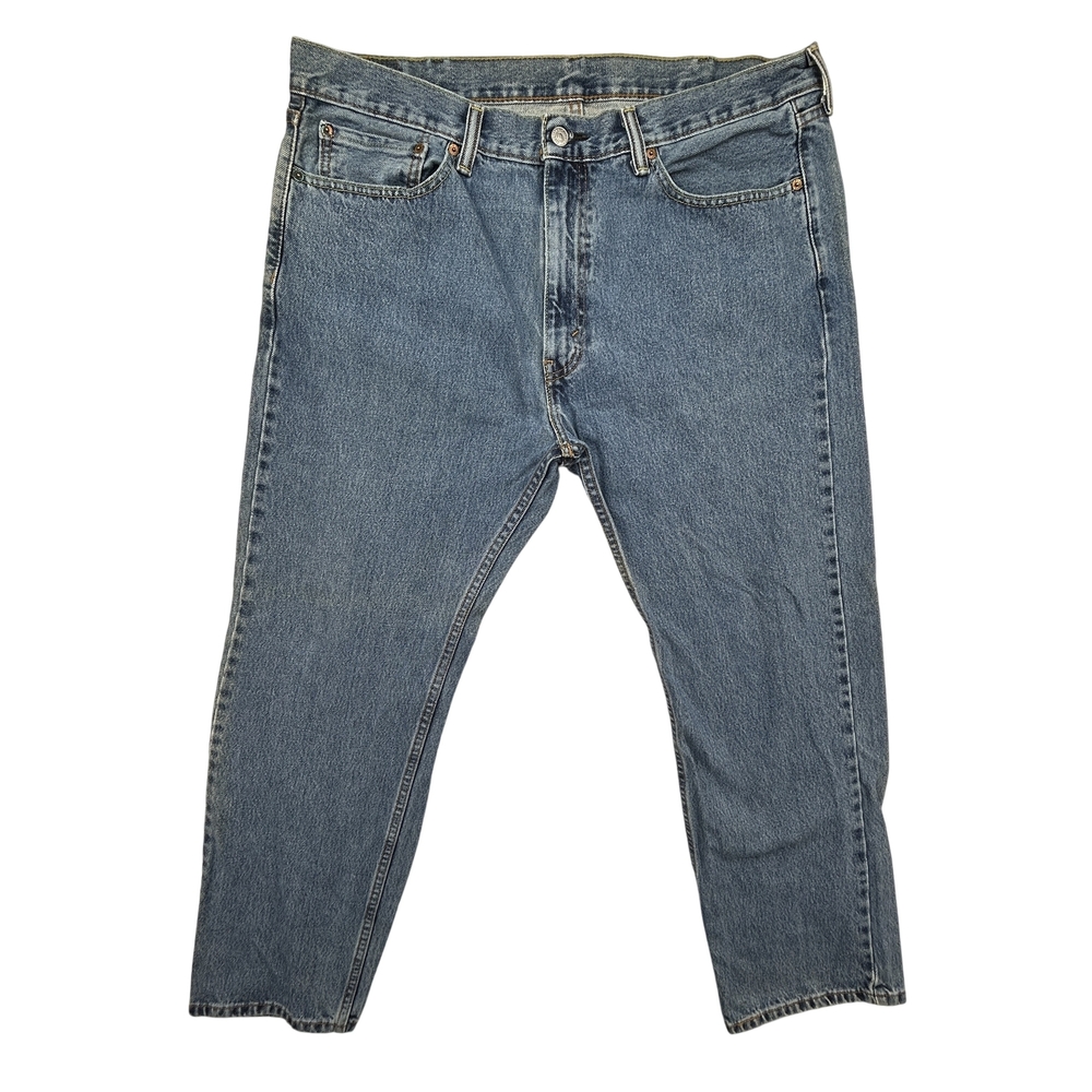 Levis 505 Jeans Mens 38x30 Blue Denim Straight Leg Zip Fly Classic Denim Pants